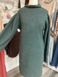 Ryanne Sweater Dress-Hunter Green