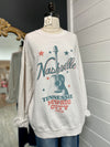 Vintage-Inspired Nashville Oversized Graphic Sweatshirt
