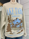 Lake Tahoe Mountains Oversized Graphic Sweatshirt