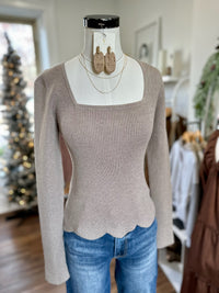 Gracie Scalloped Sweater