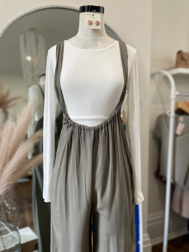 Vibin Boho Jumpsuit-Olive