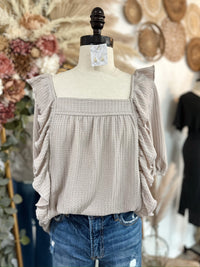 Here I Am Ruffled Top