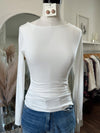 A Basic Dream Long Sleeve Boat Neck Top-Ivory