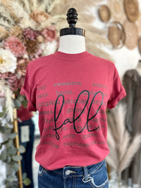 Fall Words Tee