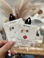 #1 Teacher Necklace- Gold