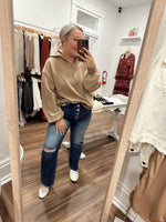 Phoebe Half-Zip-Tan