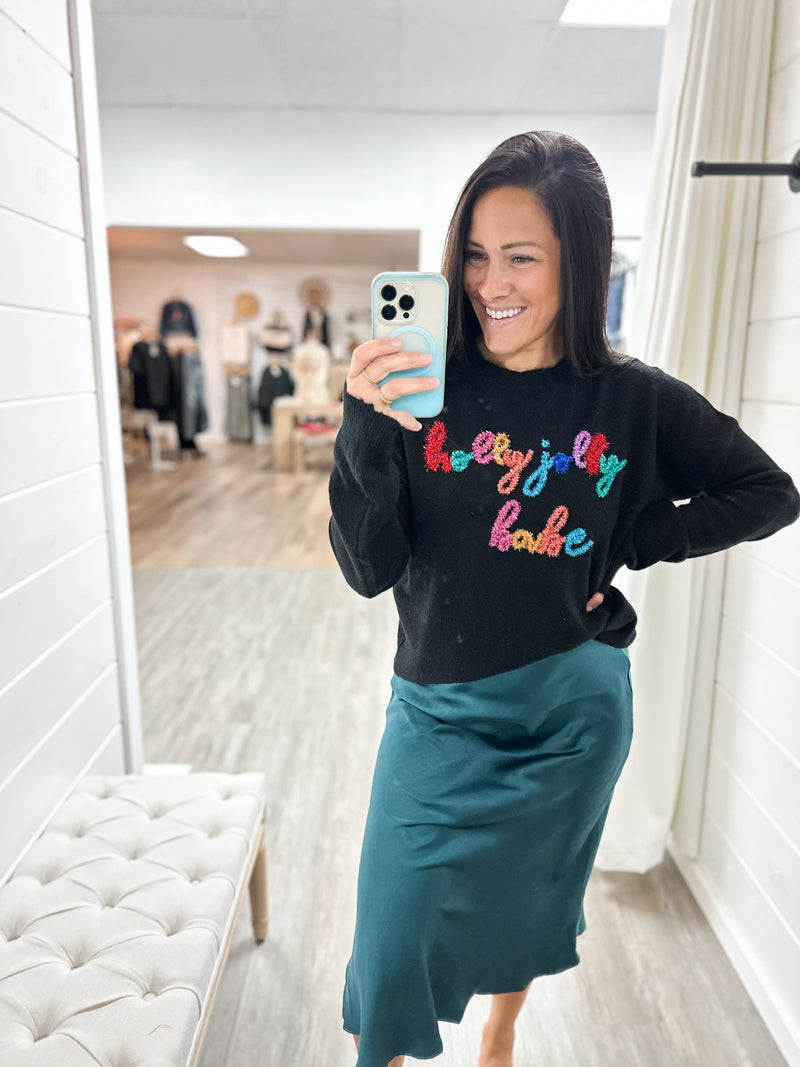 Fancy Cocktails Satin Midi Skirt