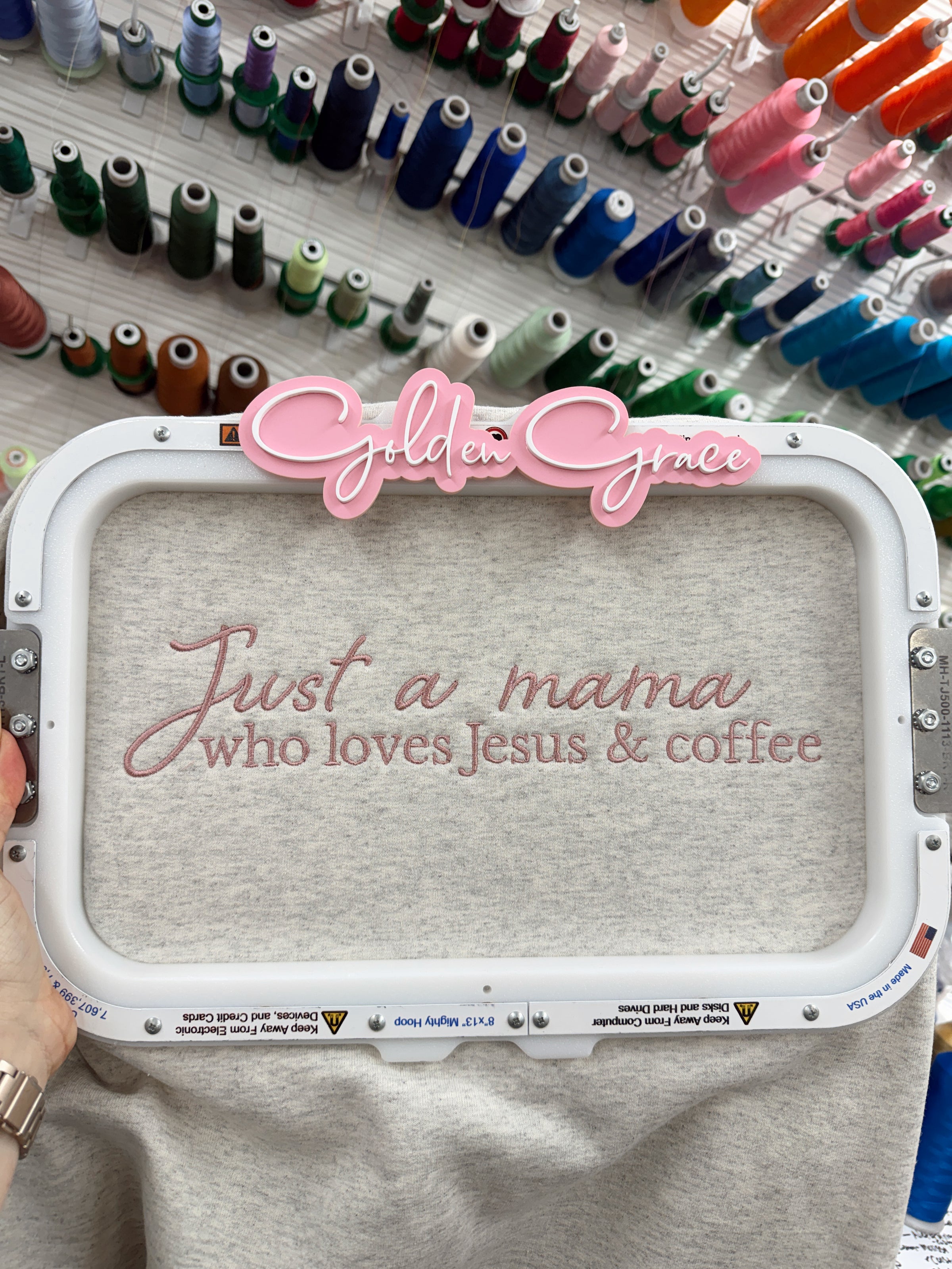 Customizable “Just a ….” embroidered sweatshirt