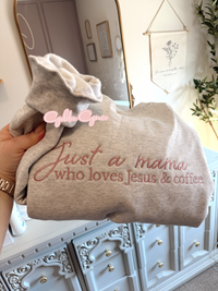 Customizable “Just a ….” embroidered sweatshirt