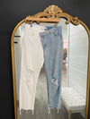 Half and Half Denim Jeans