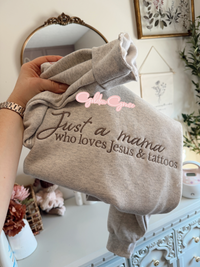 Customizable “Just a ….” embroidered sweatshirt