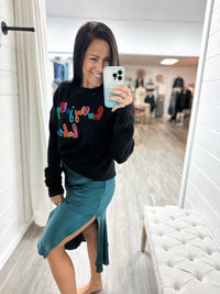 Fancy Cocktails Satin Midi Skirt