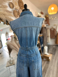 Keep Loving Me Denim Jumpsuit
