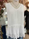 Lofflin Pleated Blouse Tank