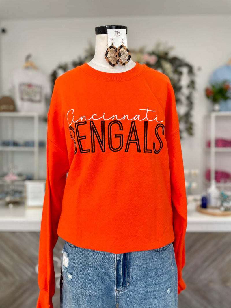 Game Day Cincinnati Spirit Crewneck-Orange