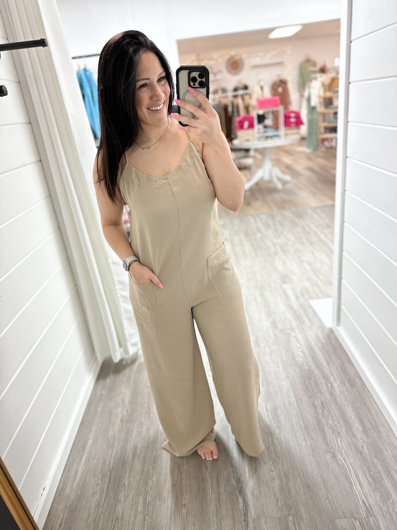 Bare Minimum Textured Jumpsuit