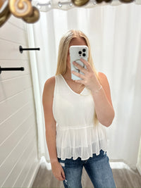Lofflin Pleated Blouse Tank