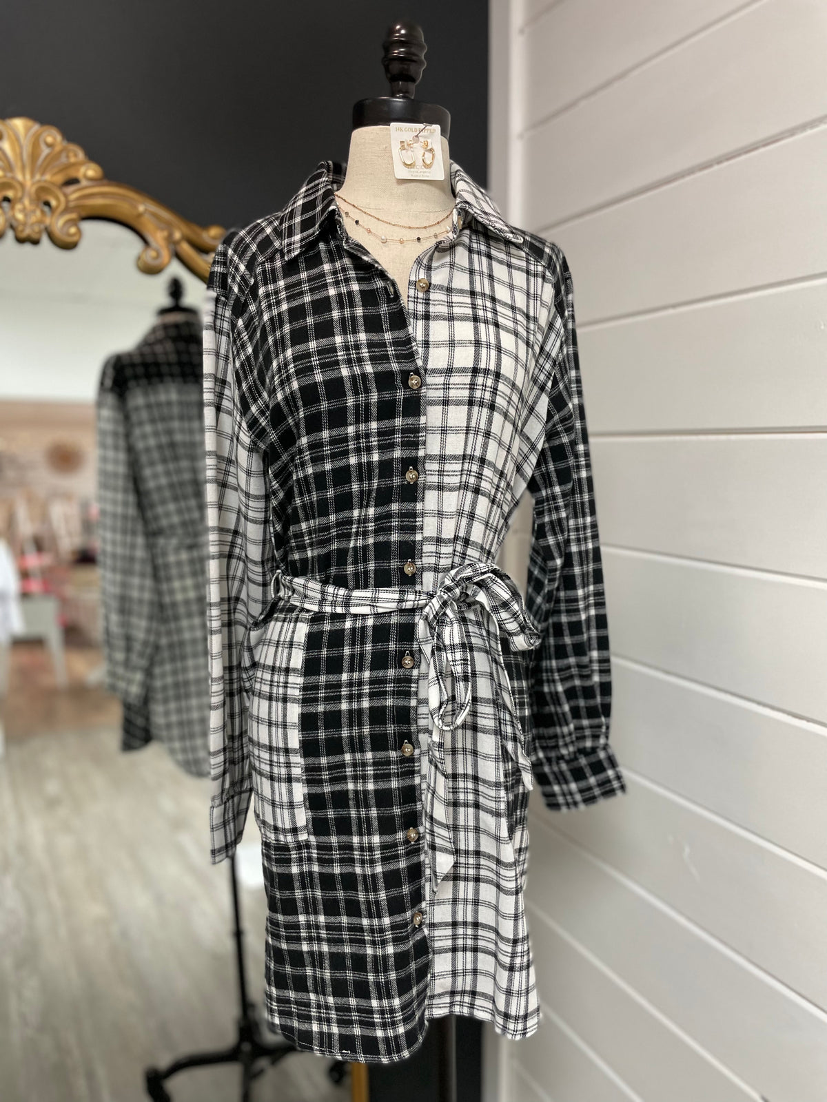 Fashion Forward Long Plaid Top/Dress