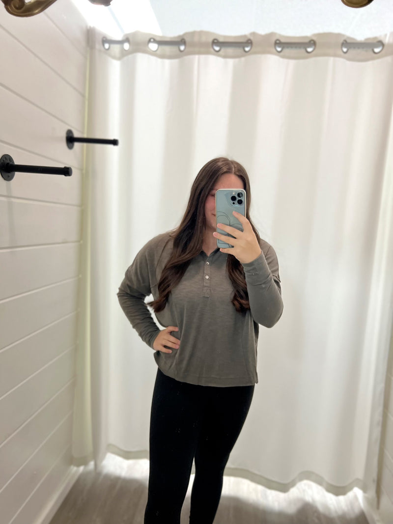 Bring It Back Washed Long Sleeves Top