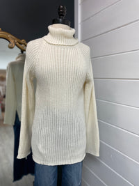On Par Turtleneck Sweater-Cream