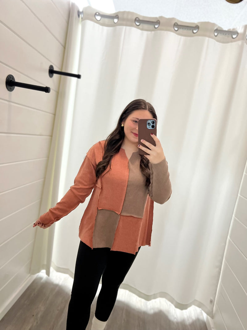 Fall ColorBlock Top