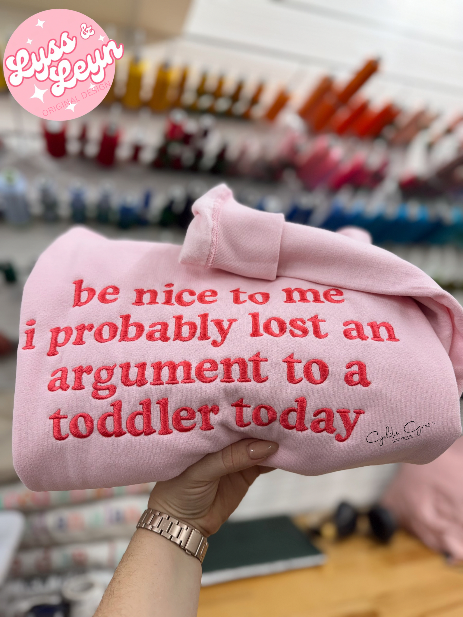 Be nice to me Embroidered Sweatshirt