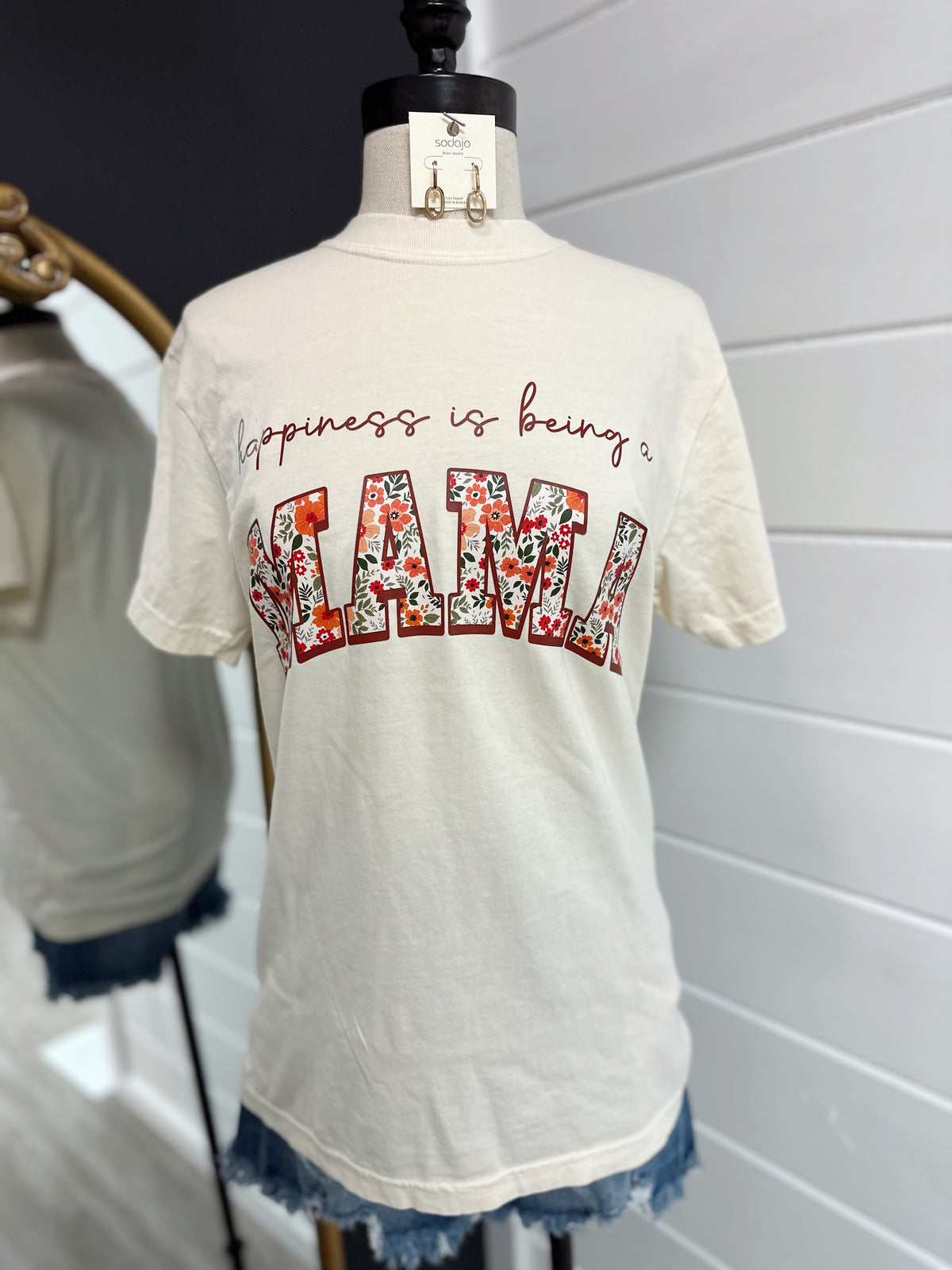 Happiness Floral Mama Graphic Tee