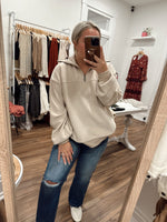 Phoebe Half-Zip-Cream
