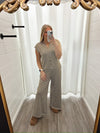 Latte Break Striped Jumpsuit