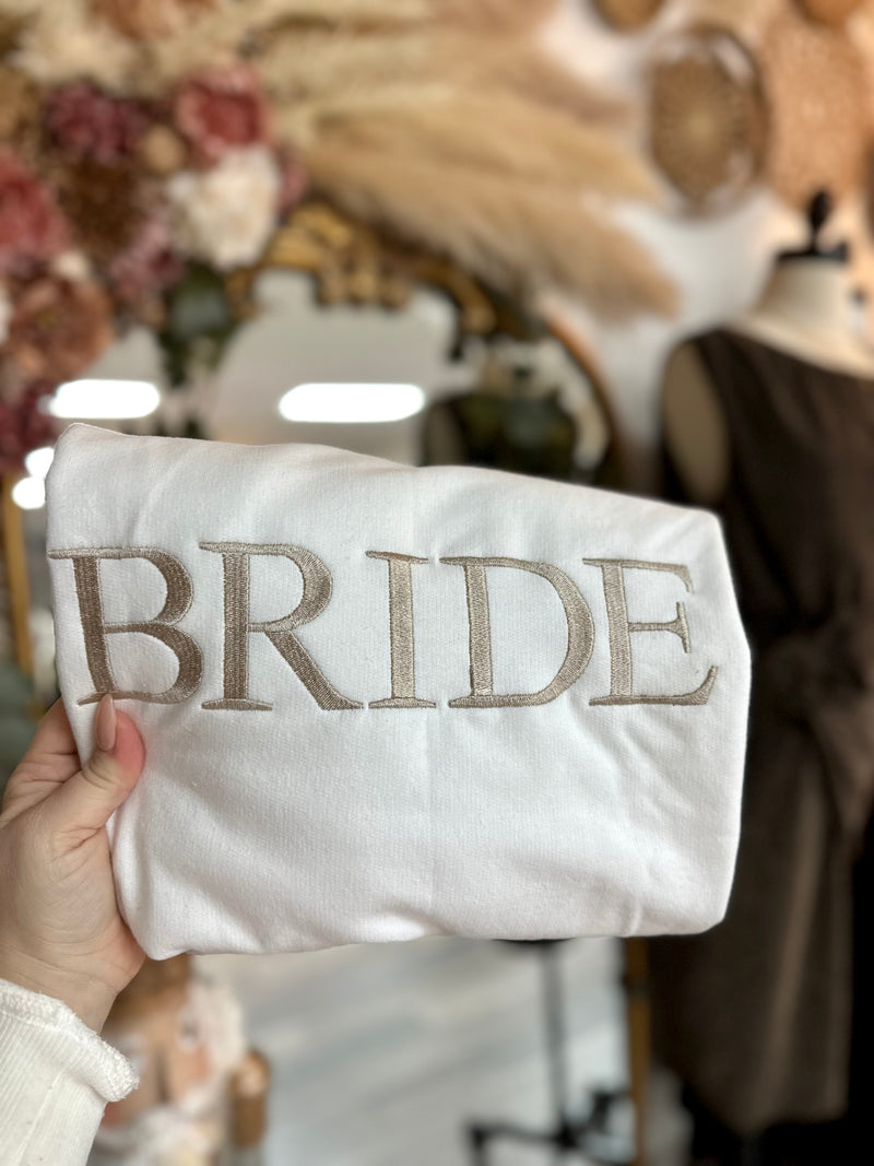 Bride Crewneck Sweatshirt-White