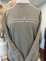 Empower Vintage Cement Embroidered Crewneck