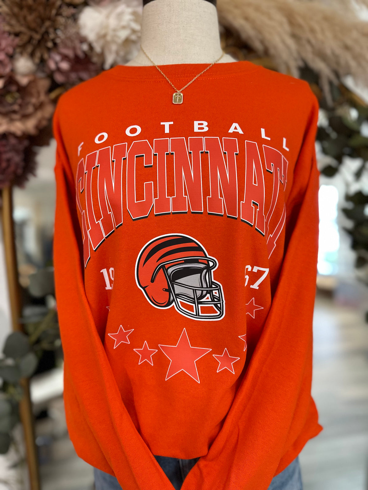 Cincinnati Stars Crewneck Sweatshirt-Burnt Orange