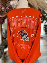 Cincinnati Stars Crewneck Sweatshirt-Burnt Orange