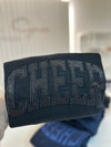 Cheer Black Embroidered Glitter Crewneck