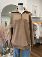 Phoebe Half-Zip-Tan