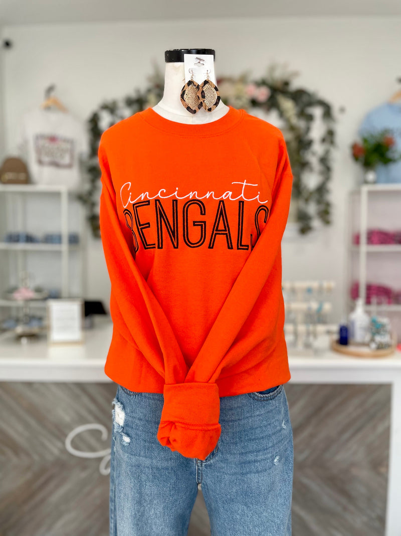 Game Day Cincinnati Spirit Crewneck-Orange