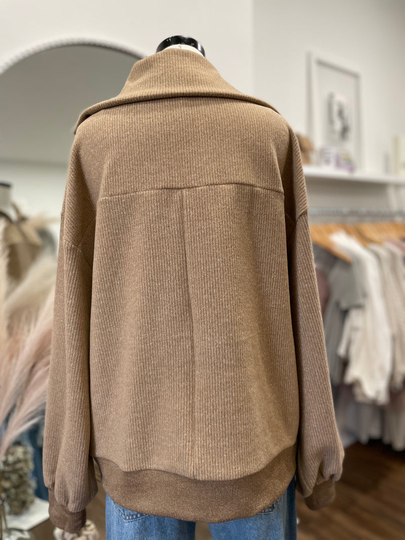Phoebe Half-Zip-Tan
