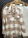 Lillian Plaid Shacket- Khaki