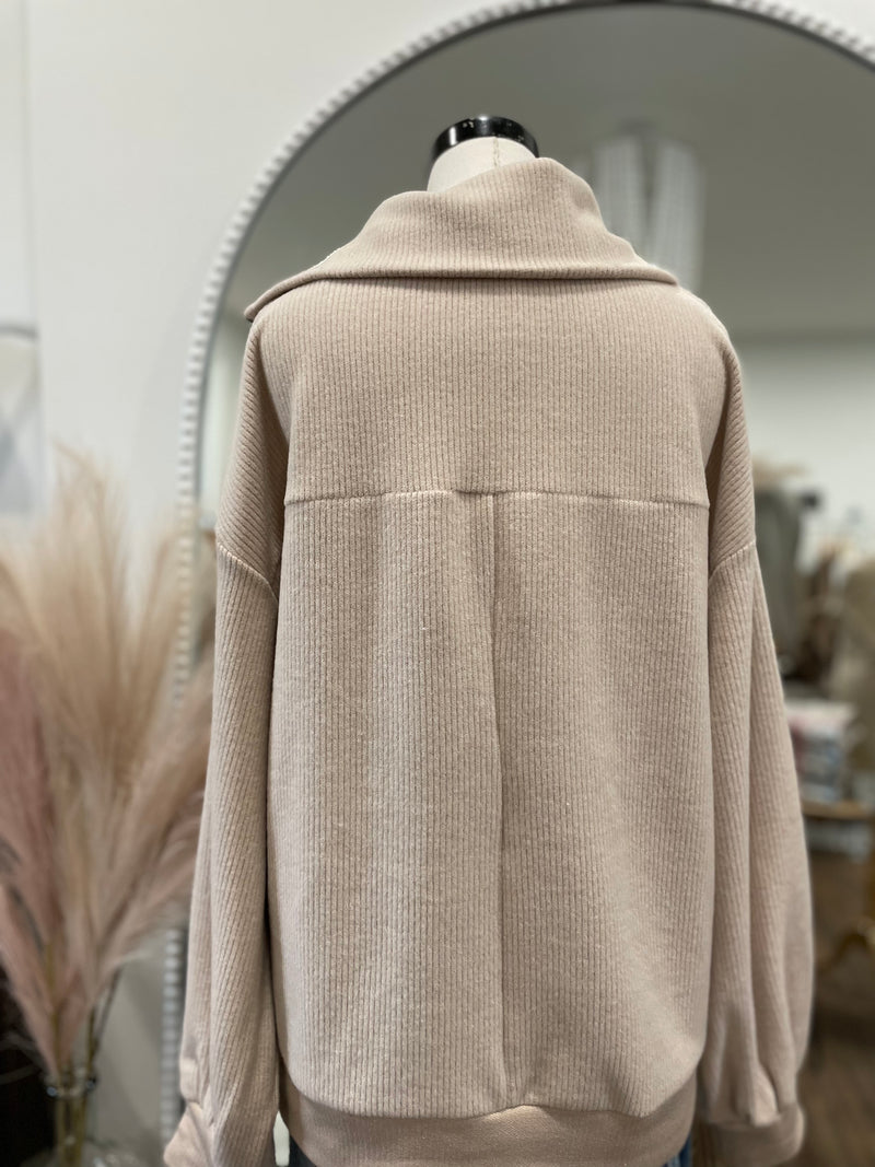 Phoebe Half-Zip-Cream