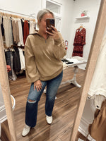 Phoebe Half-Zip-Tan