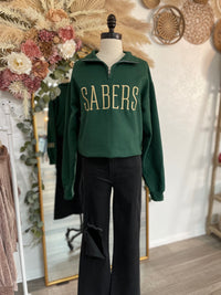 **PREORDER** Custom Spirit Quarter Zip Sweatshirt-Forest Green