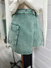 Julep Denim Skort-Emerald
