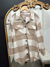 Lillian Plaid Shacket- Khaki