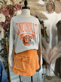 Cincinnati Football Crewneck-Oatmeal Heather