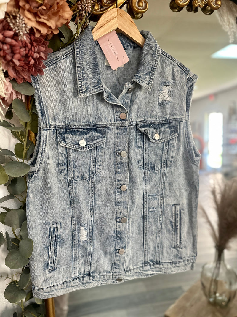Daytona Oversized Denim Vest
