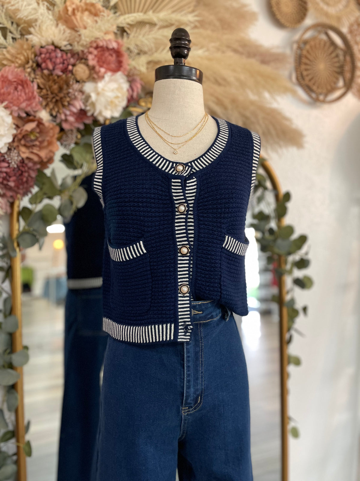 Luxe Knit Button Down Sleeveless Top