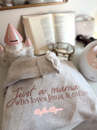 Customizable “Just a ….” embroidered sweatshirt