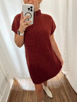 Sweater Weather Dress-Cranberry