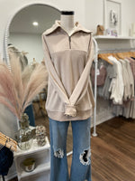 Phoebe Half-Zip-Cream