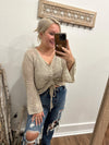 Jules Crochet Top-Taupe